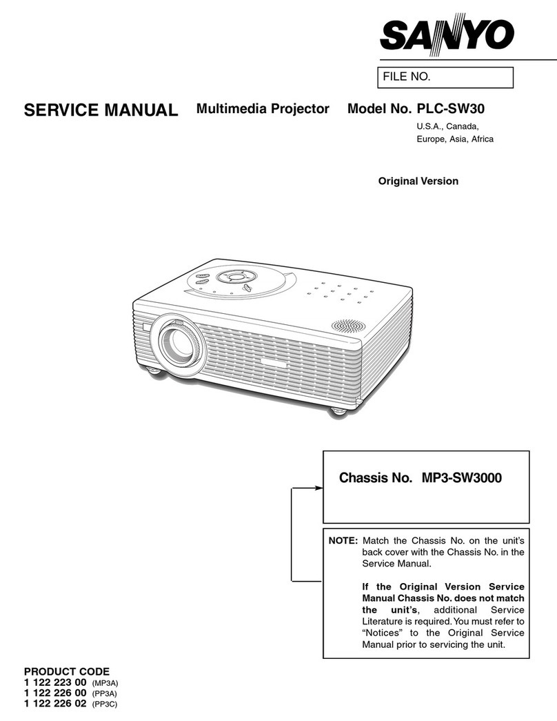 Sanyo plc sw30 - SVGA LCD Projector User manual