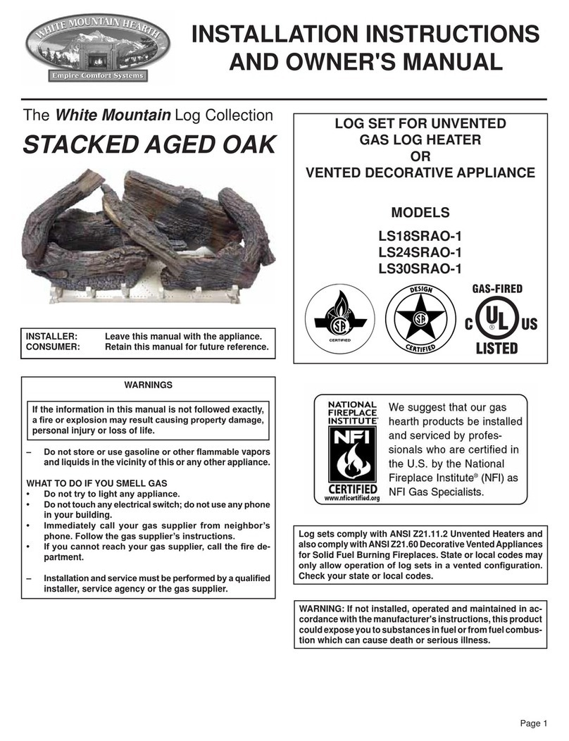 White Mountain LS18SRAO-1 Installation instructions and owner's manual