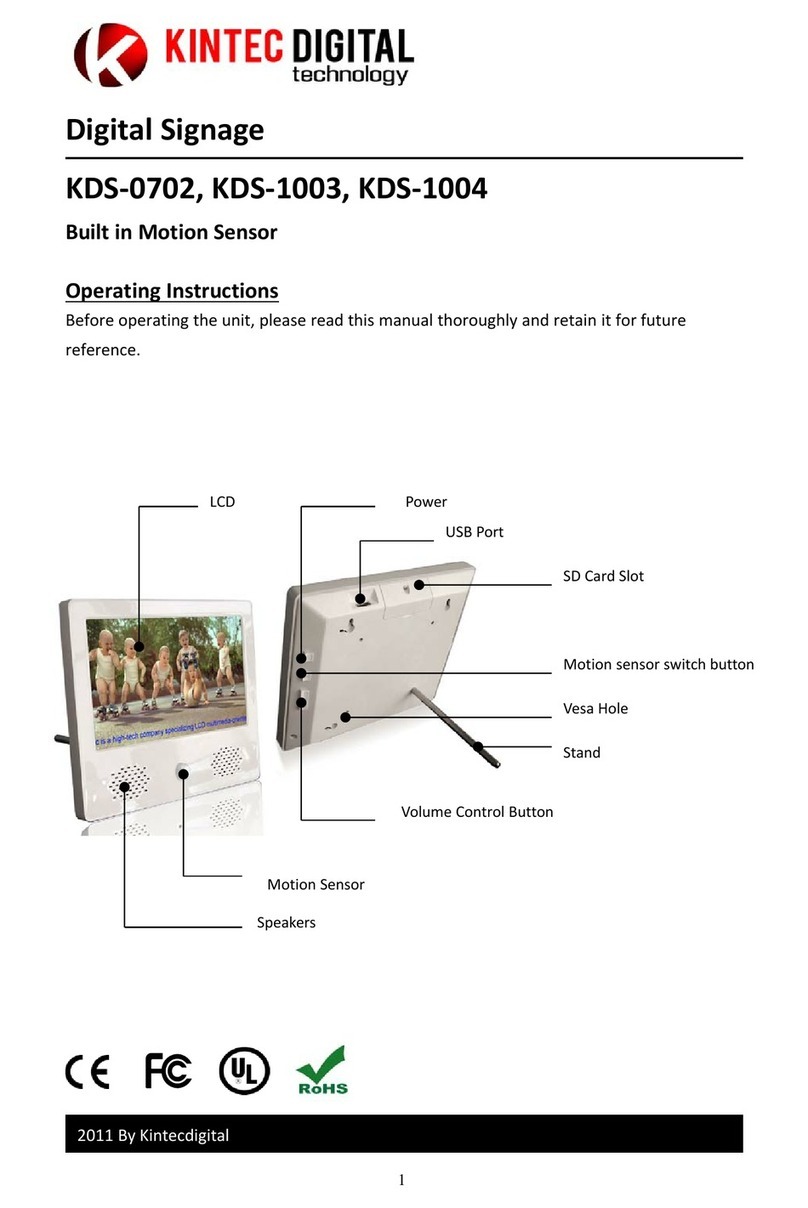 Kintec Digital Technology KDS‐0702 User manual