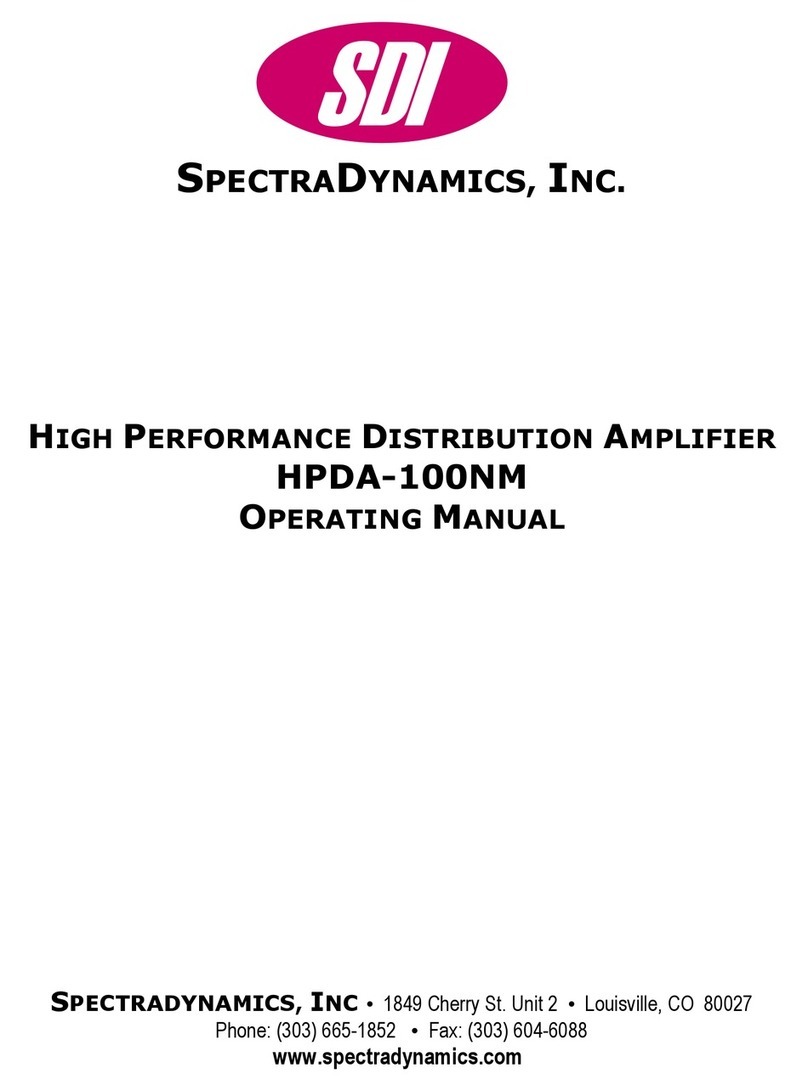 SpectraDynamics HPDA-100NM operating manual
