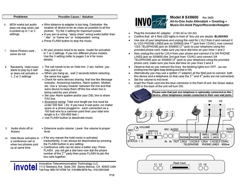 invotel SX8600 user guide