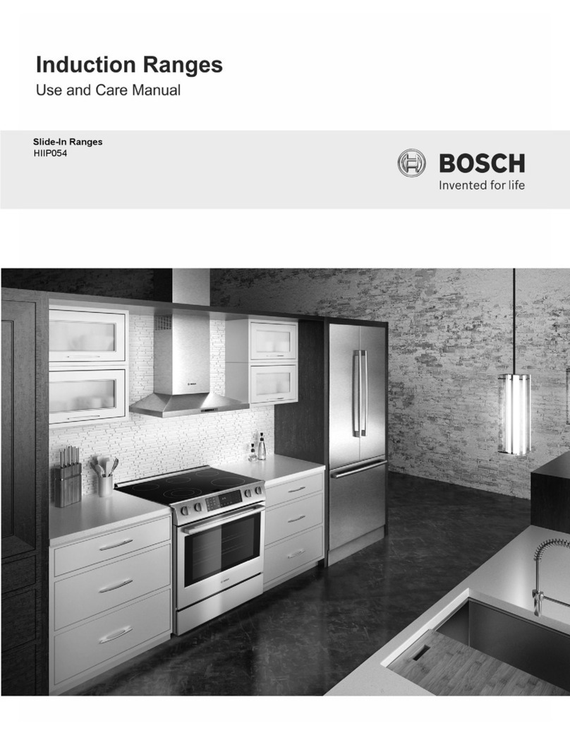 Bosch HIIP054 use and care manual