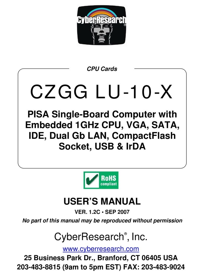 CyberResearch CZGG LU-10-X user manual