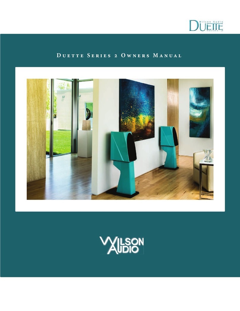 WILSON AUDIO Duette Series 2 User manual