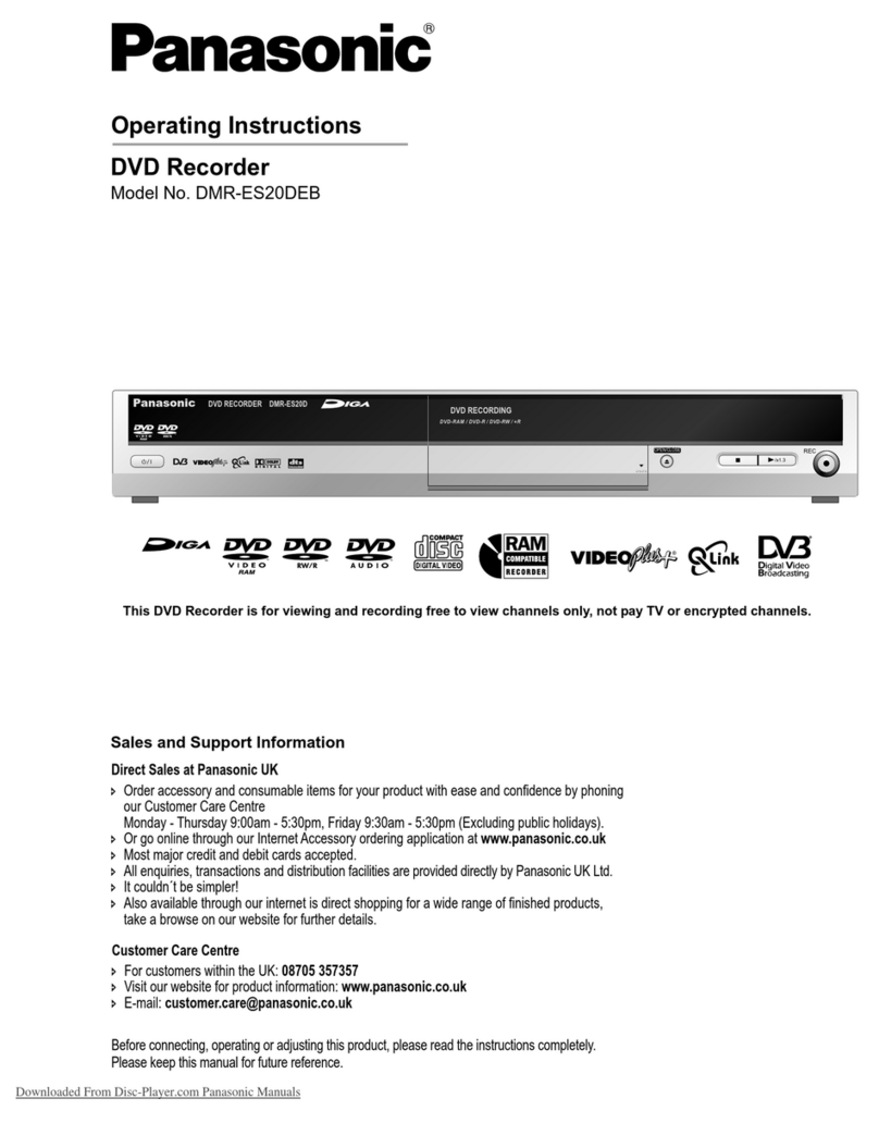 Panasonic Diga DMR-ES20DEB User manual