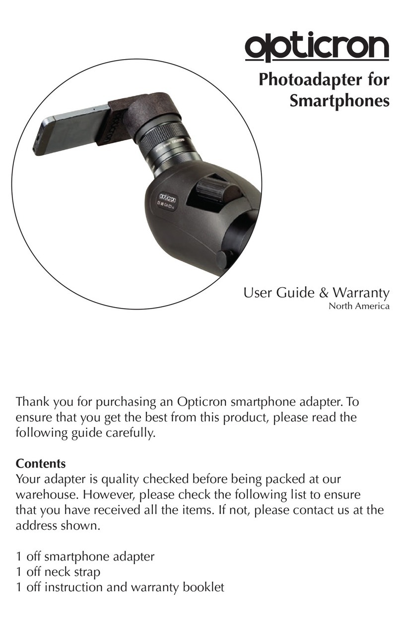 Opticron Photoadapter for Smartphones user guide