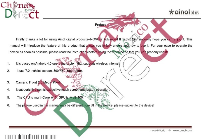 Ainol novo 7Advanced II User manual