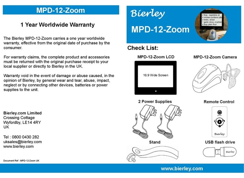 Bierley MPD-12-Zoom quick guide