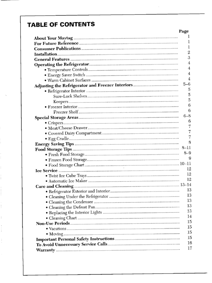 Maytag RTD17E0CAL User manual