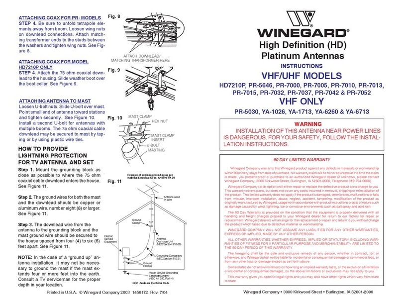 Winegard HD7210P User manual