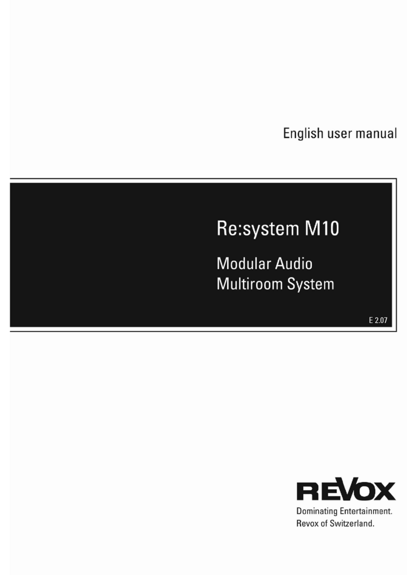 Revox Re:system M10 user manual