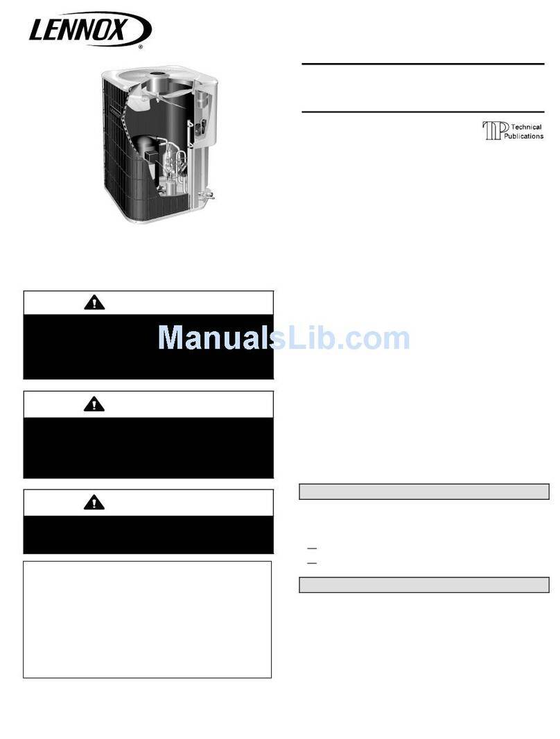Lennox T?Class TSA*S4 Units User manual Lennox T?Class TSA*S4 Units User manual