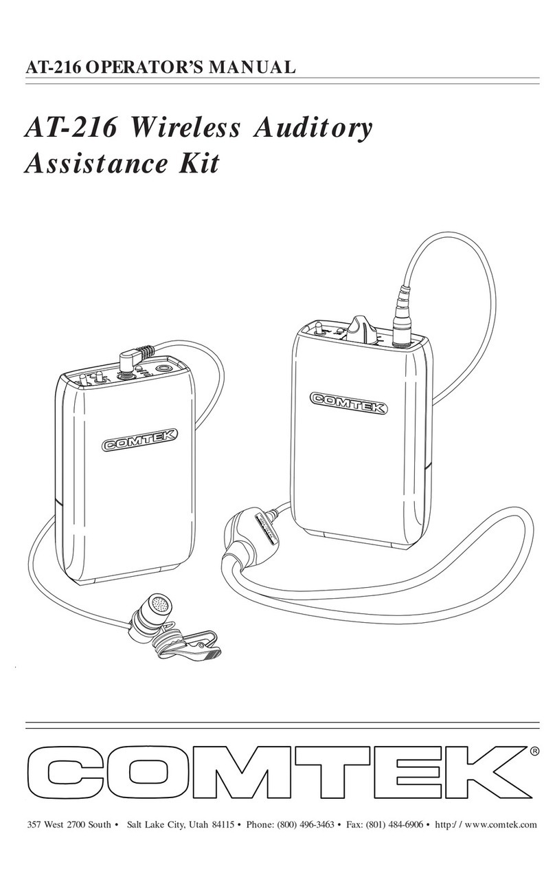 Comtek AT-216 Operator's manual