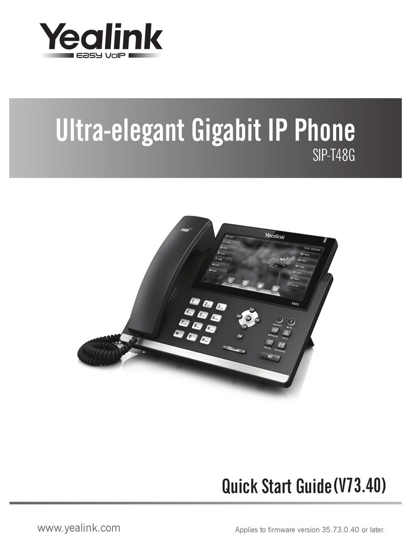 Yealink Yealink SIP-T48G User manual Yealink Yealink SIP-T48G User manual