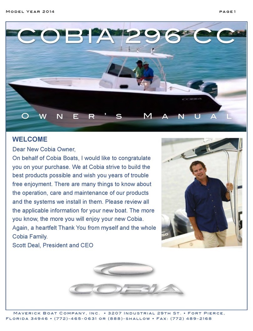COBIA 296 CC 2014 User manual