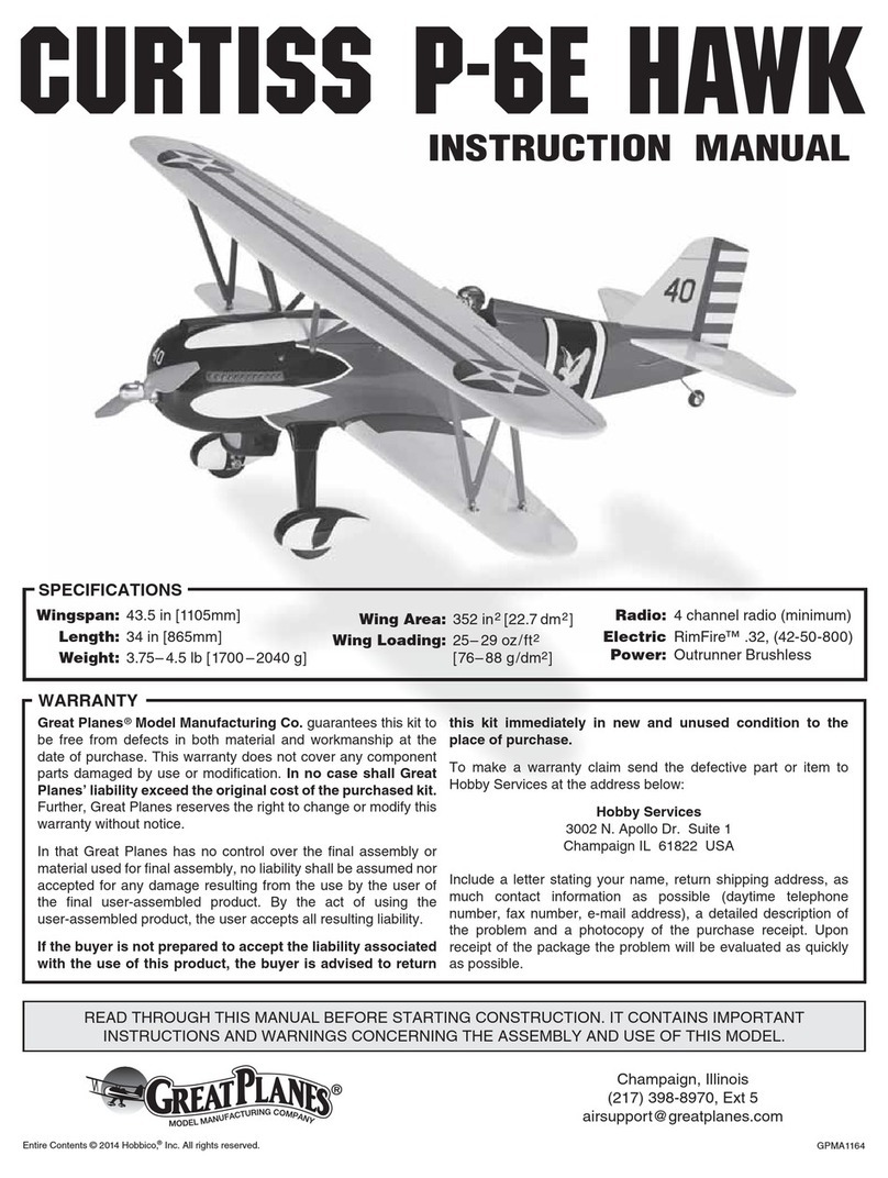 GREAT PLANES Curtiss P-6E Hawk instruction manual
