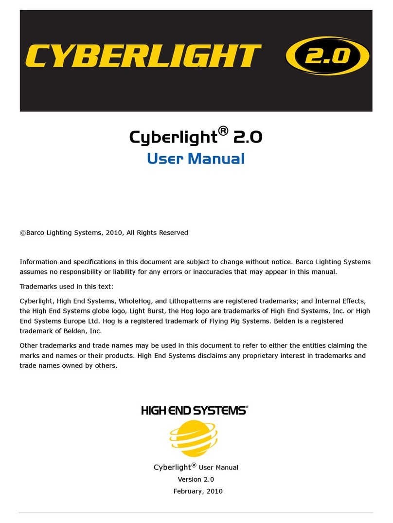 High End Systems Cyberlight 2.0 User manual