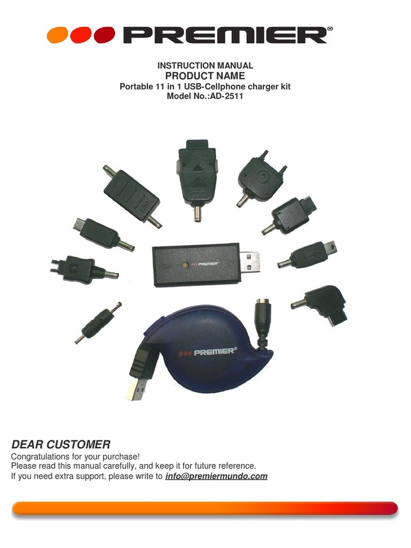 Premier AD-2511 instruction manual