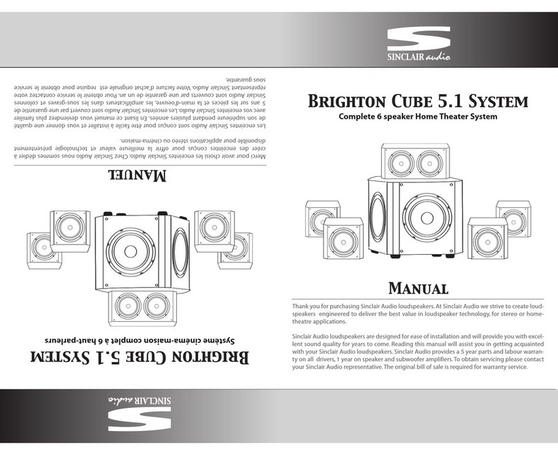 Sinclair Bringhton Cube 5.1 Sustem manual