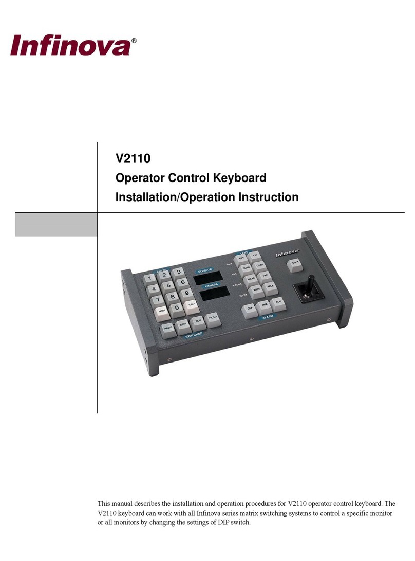 Infinova V2110 Installation & operation instructions