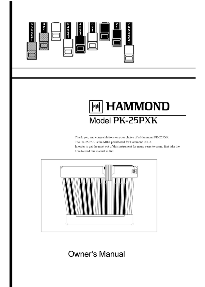 Hammond PK-23PXK owner's manual