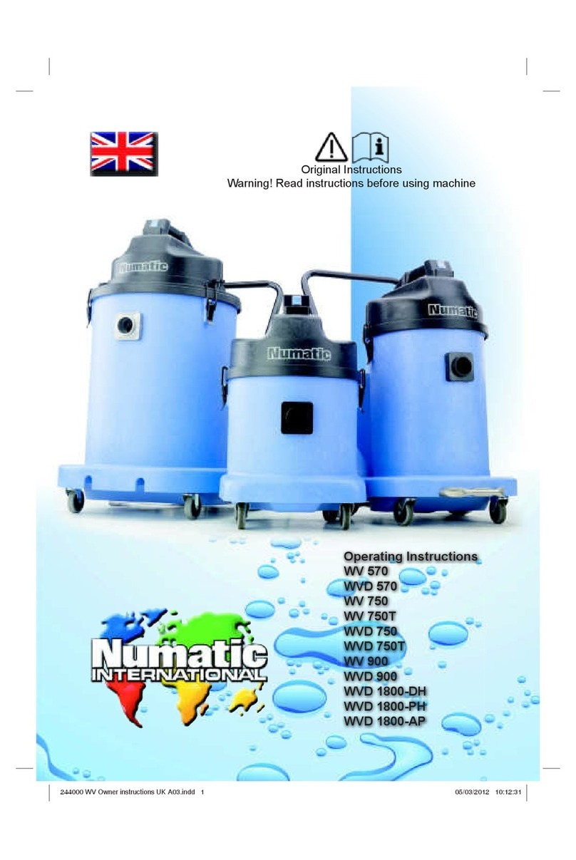 Numatic WVD 1800-AP operating instructions