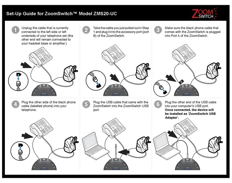 ZoomSwitch ZMS20-UC User manual