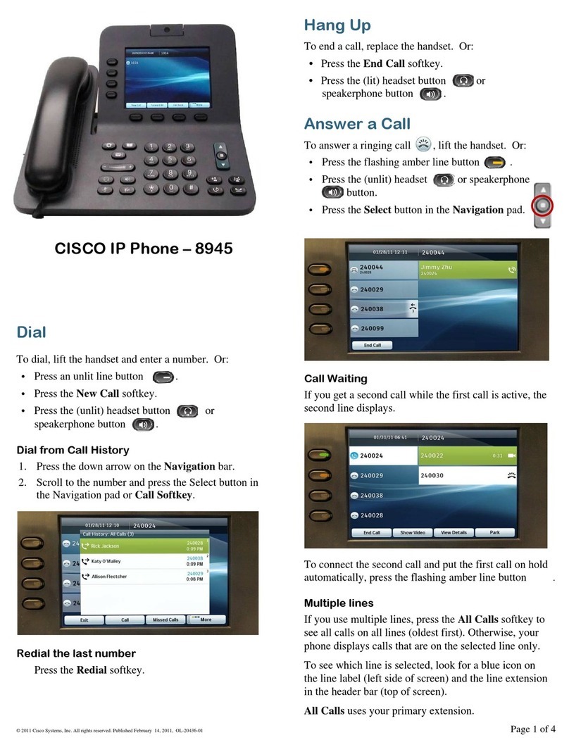 Cisco 8945 User manual