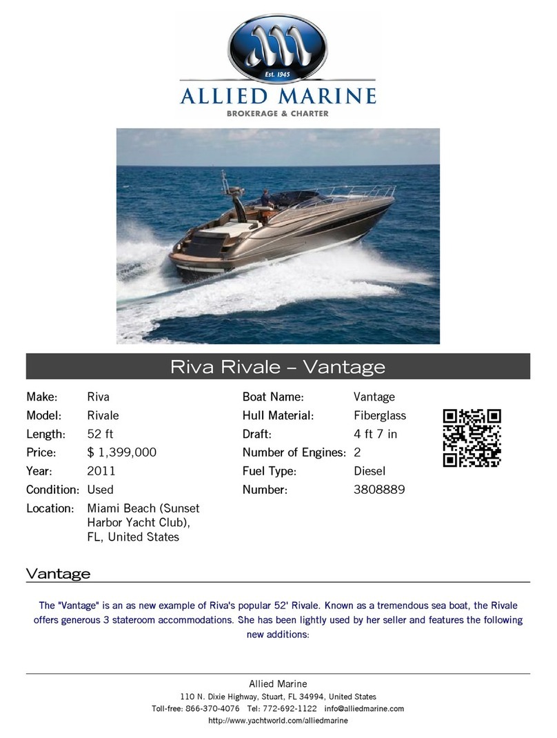 Allied Marine Riva Rivale - Vantage owner's manual