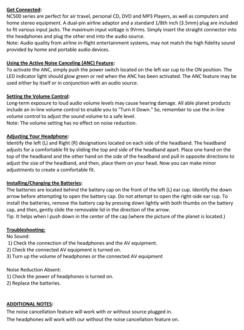 Activeforever NC500 series instructions