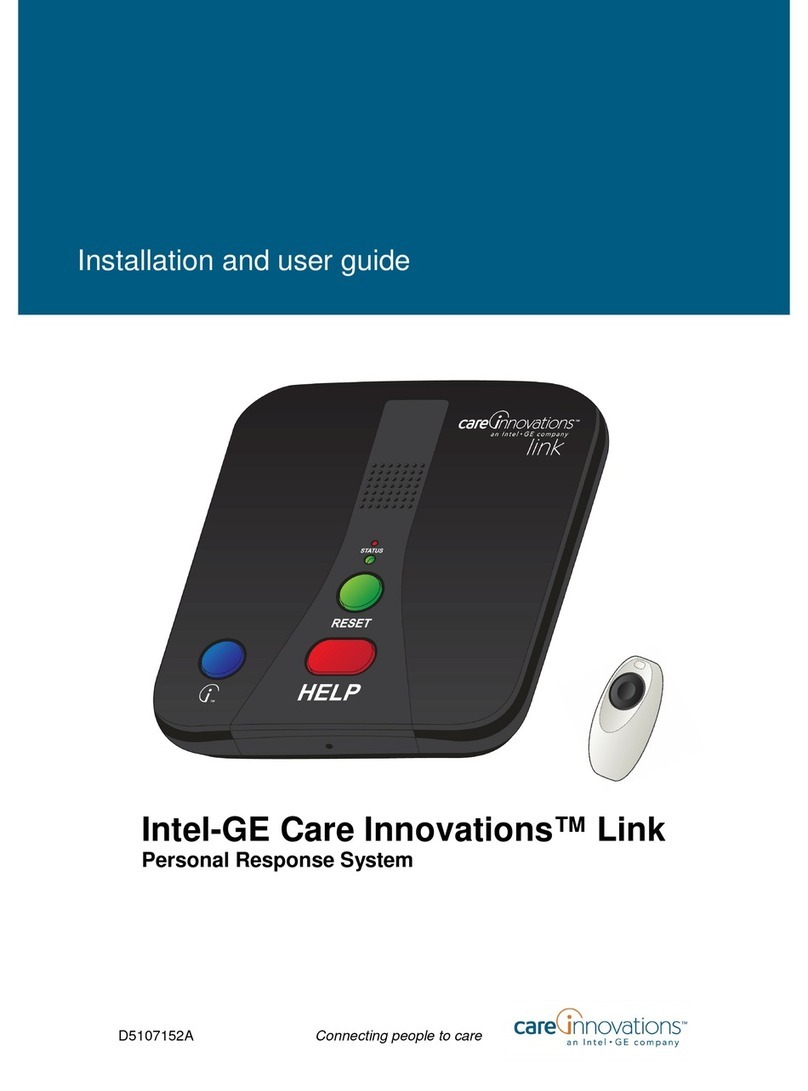Care Innovations Intel-GE Personal Response System Installation and user guide Care Innovations Intel-GE Personal Response System Installation and user guide