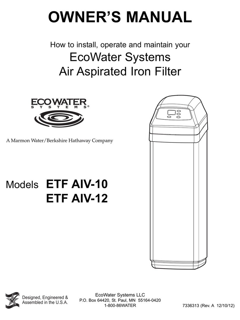 EcoWater ETF AIV-10 owner's manual