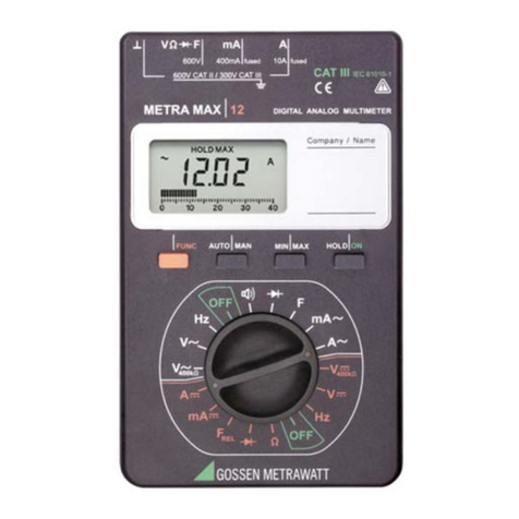 Gossen MetraWatt METRA MAX 12 user guide