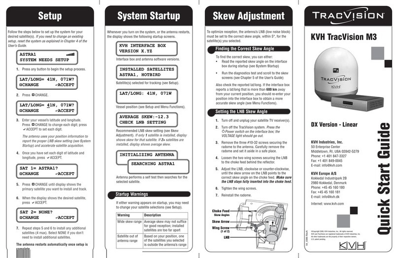 KVH Industries TracVision M3 User manual