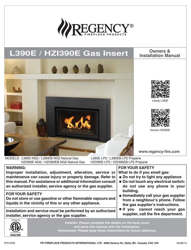 Regency L390E owner's manual