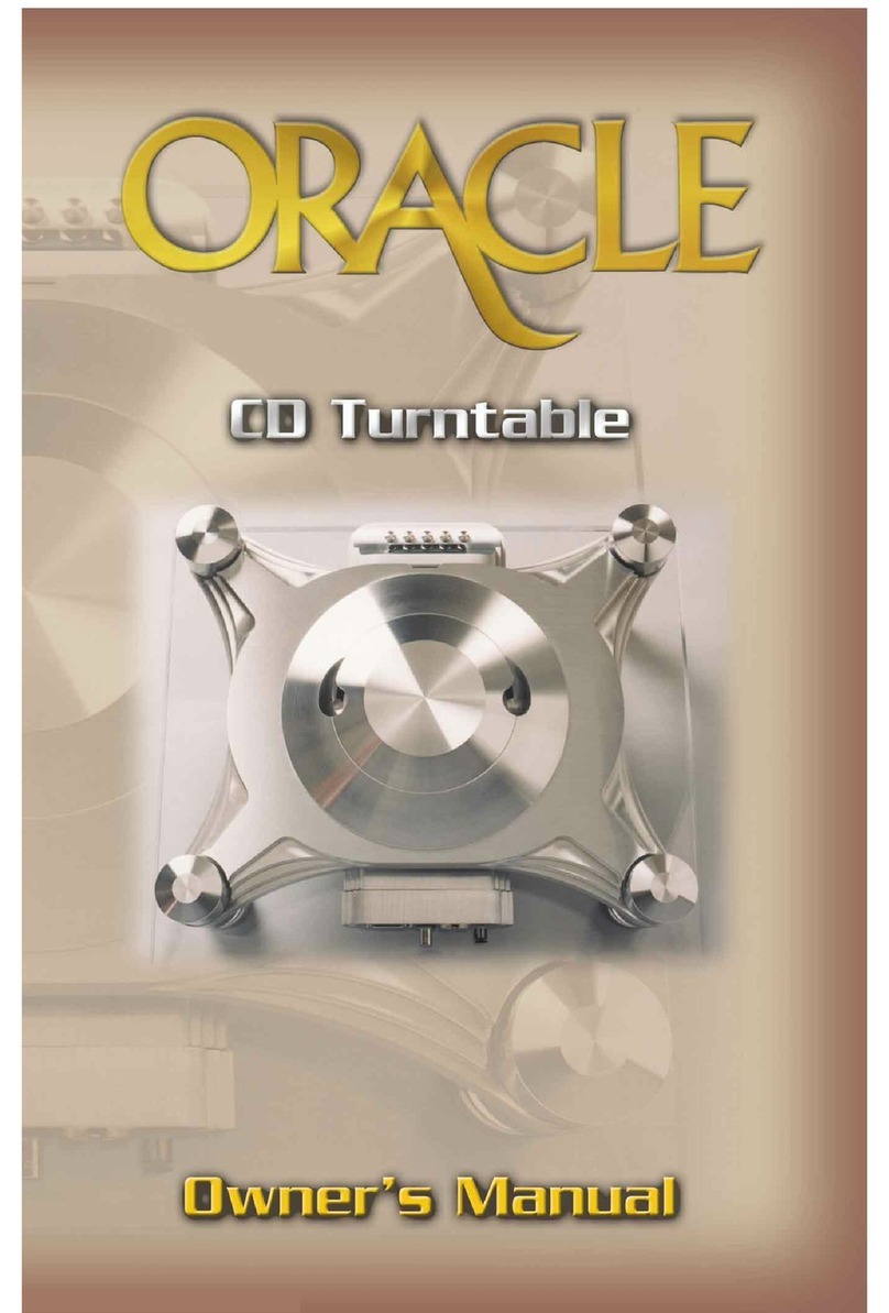 Oracle Audio CD turntable User manual