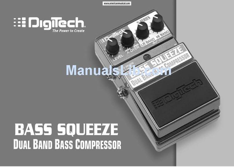 digi-tech Bass Squeeze Owner's manual