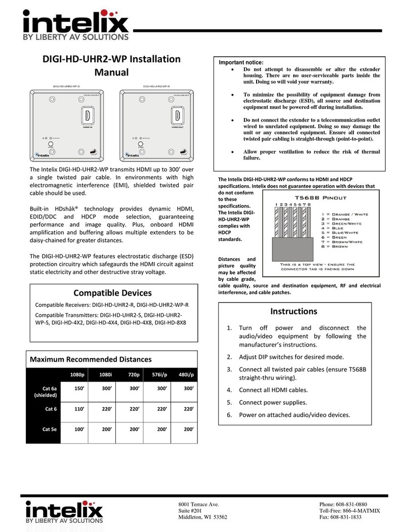 Intellix DIGI-HD-UHR2-WP installation manual
