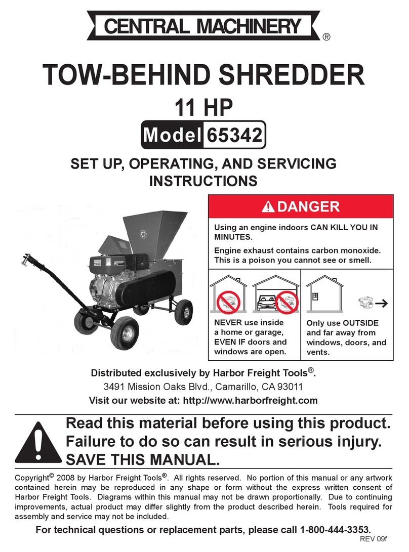 Central Machinery 65342 Set up, operating, and servicing instructions