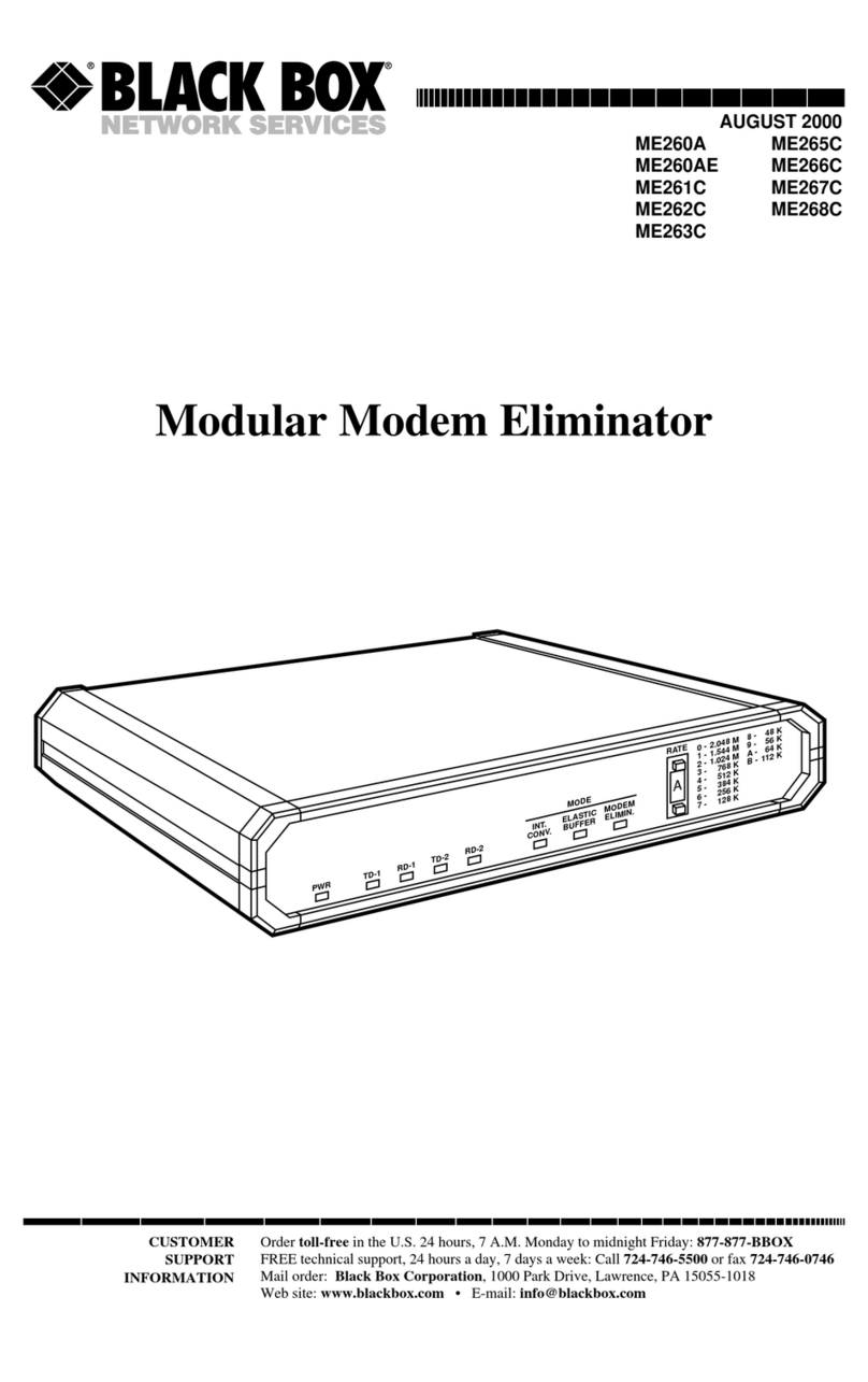 Black Box ME260A User manual