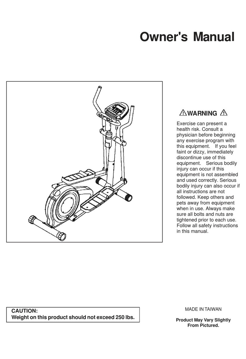 CyClone Elliptical Trainer owner's manual