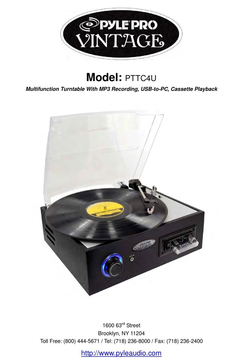 Pyle Pro Vintage PTTC4U User manual