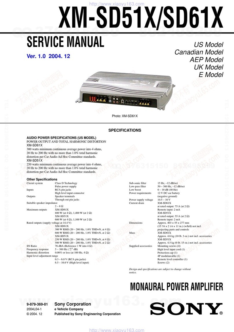 Sony XM-CD61X User manual