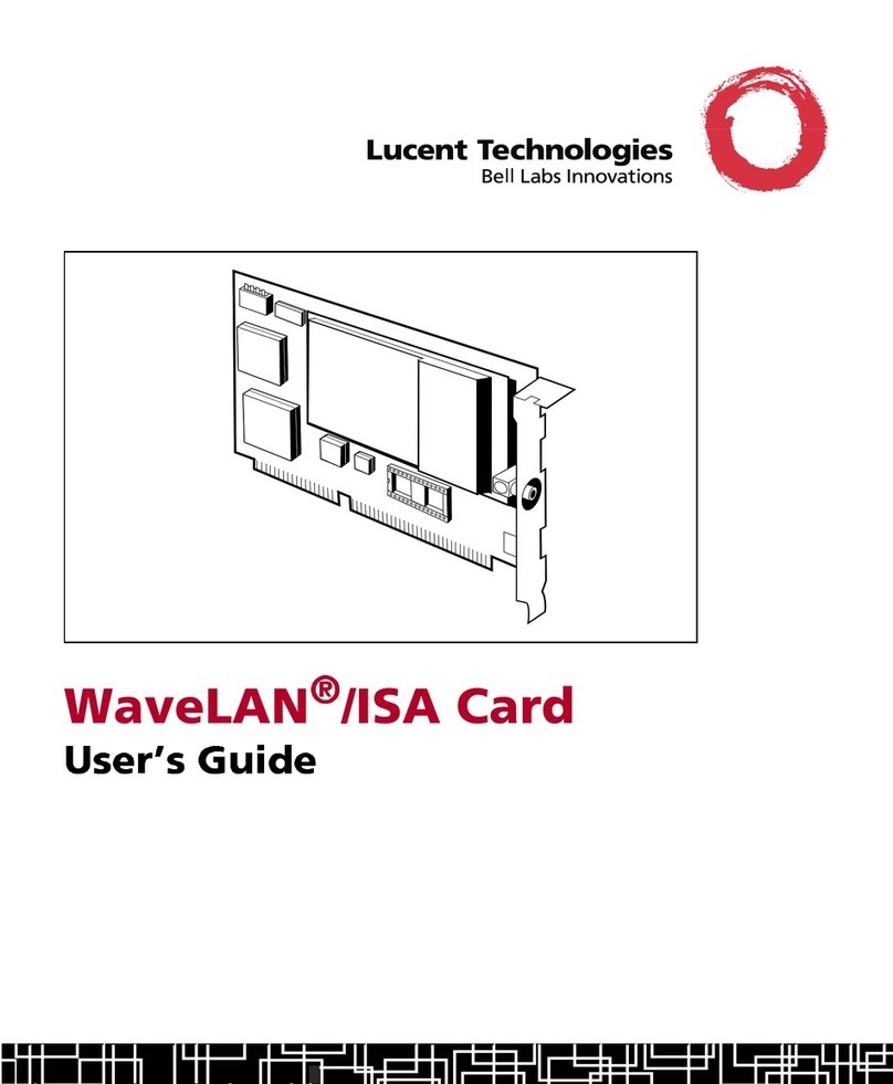Lucent Technologies WaveLAN/ISA Card user manual