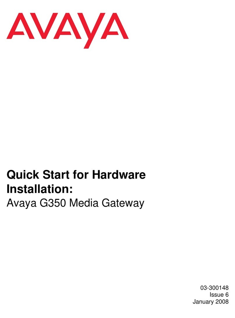 Avaya Media Gateway G350 Quick start for hardware installation