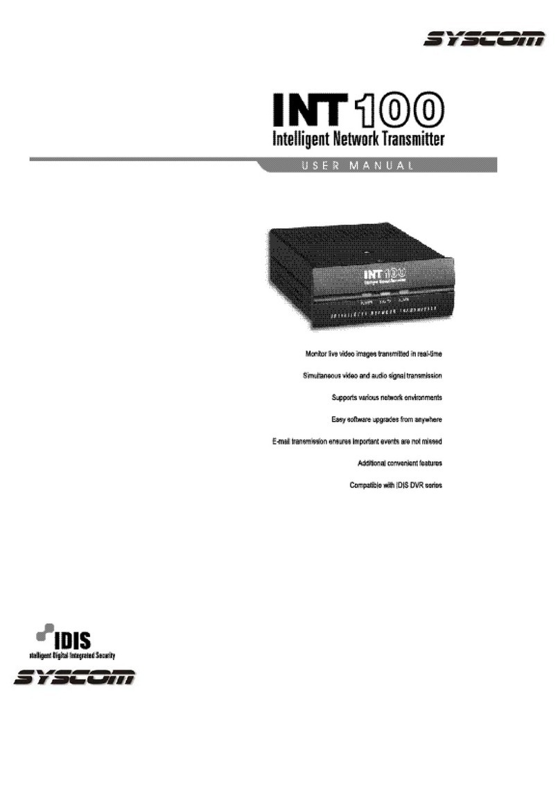 Syscom Video INT100 User manual