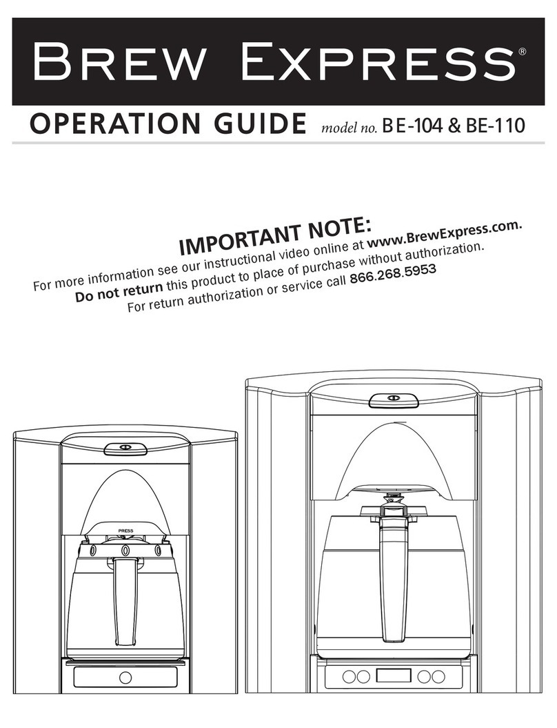 Brew Express BE-104 Operation guide