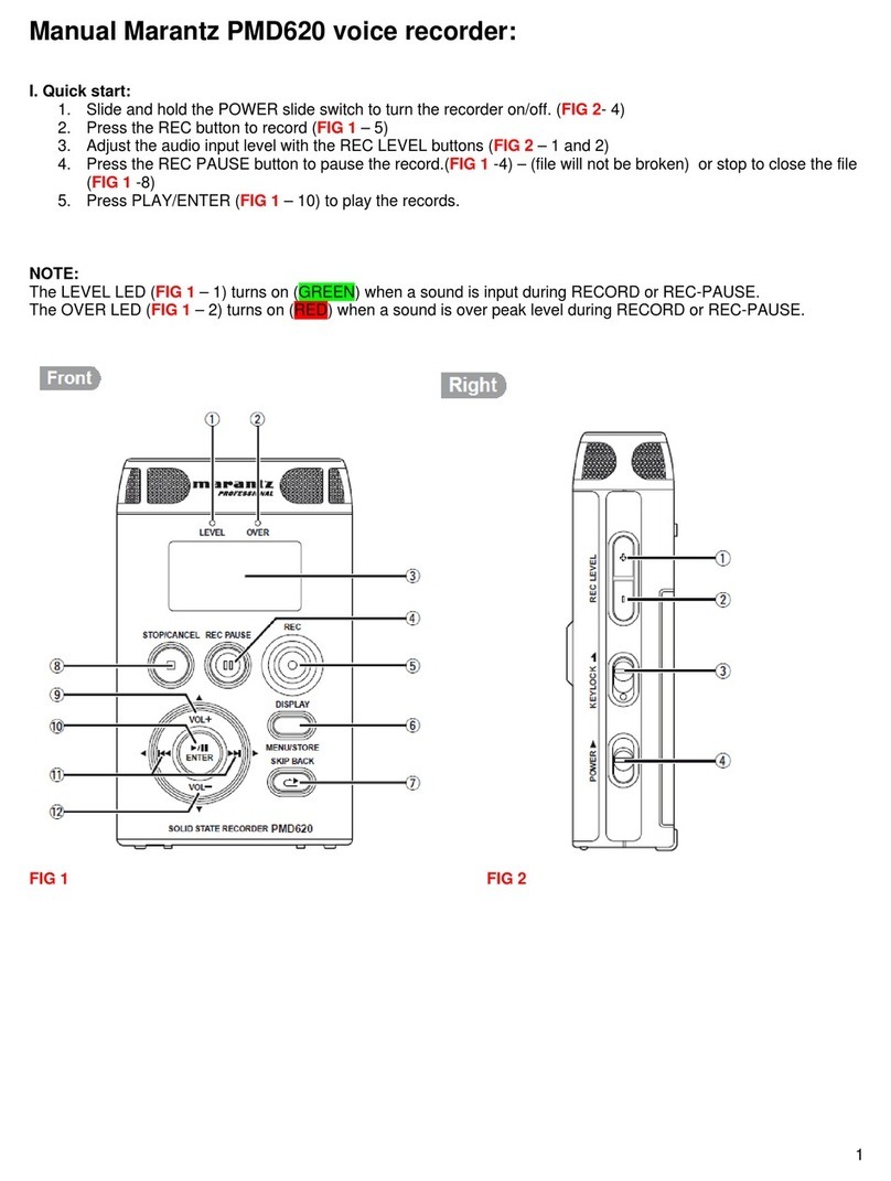 Marantz PMD620 User manual