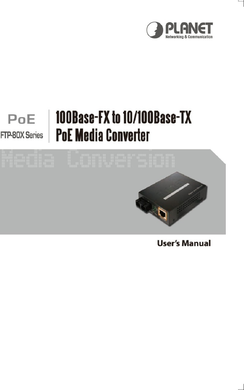 Planet FTP-80X Series User manual Planet FTP-80X Series User manual