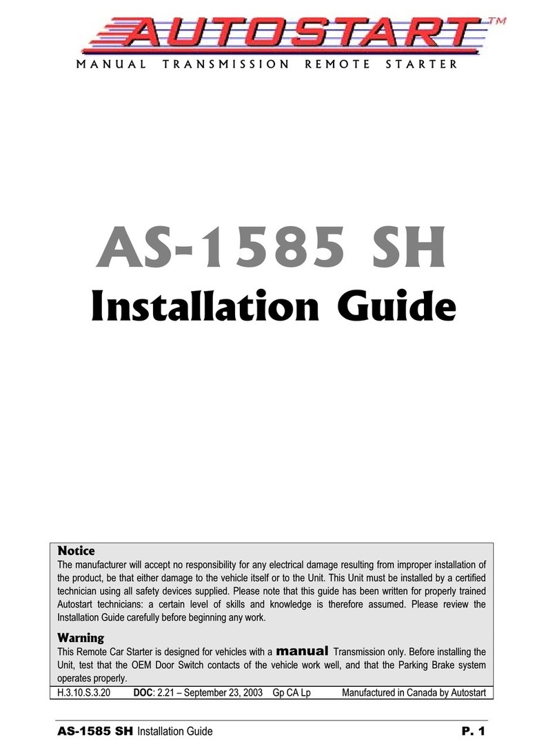 Autostart AS-1585 SH User manual